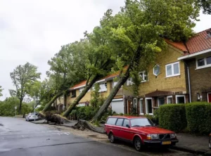 O neobișnuită furtună de vară a lovit miercuri Olanda