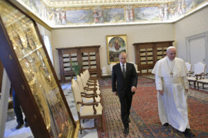 Russian President Vladimir Putin meets Pope Francis at the Vatican