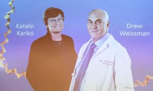 Premiul Nobel pentru Medicină pentru anul 2023 a fost acordat lui Katalin Kariko și Drew Weissman pentru dezvoltarea vaccinurilor ARN mesager contra Covid-19