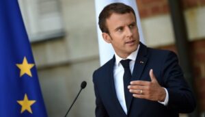 The Pesident of France Emmanuel Macron visits in Bulgaria.
