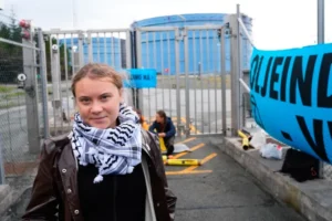 Greta Thunberg, reținută la un protest pro-Palestina în Copenhaga