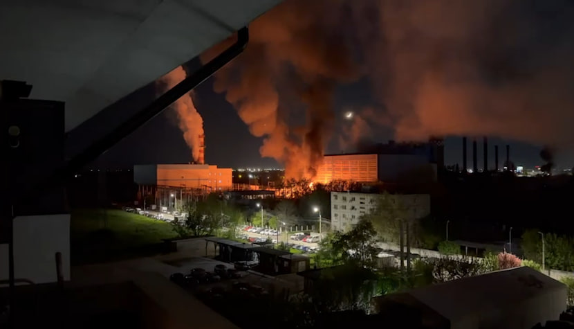 Incendiu la CET Vest în București