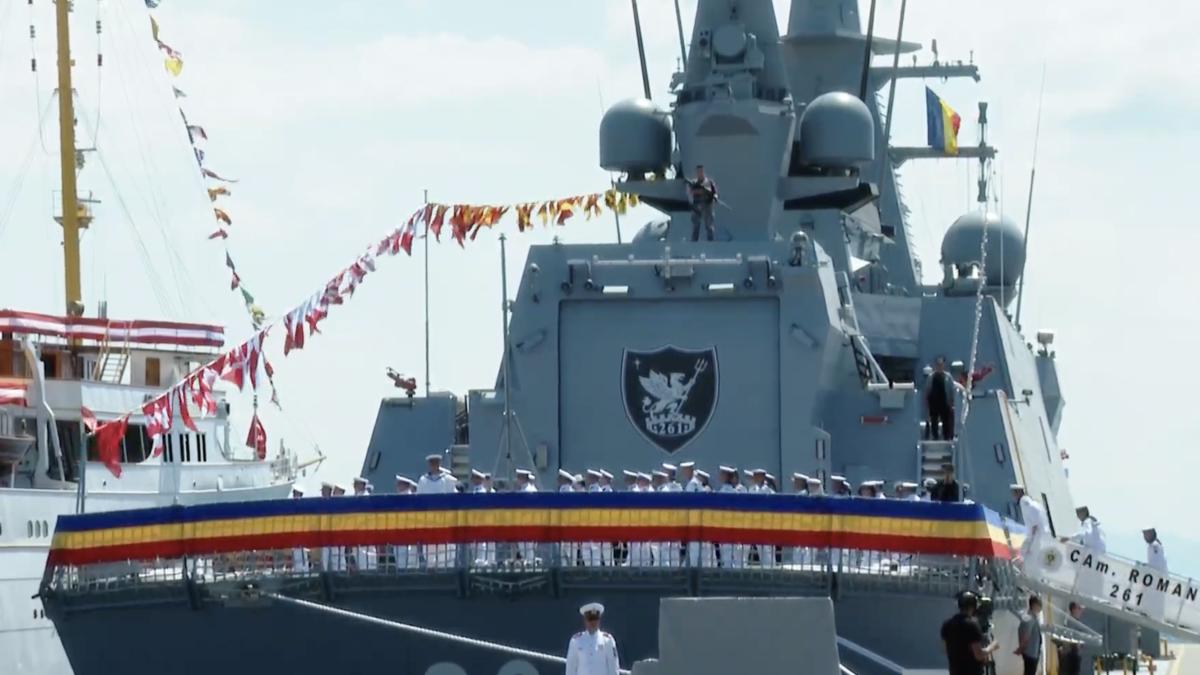 România introduce în serviciu un nou corvetă cumpărată din Turcia/Screenshot Administrația Prezidențială