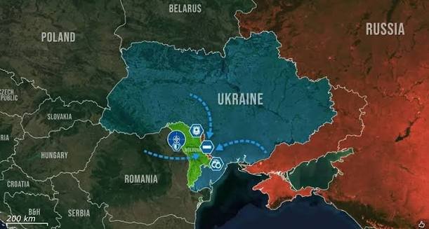 Romania Moldova map NATO eastern flank Russia influence / depositphotos